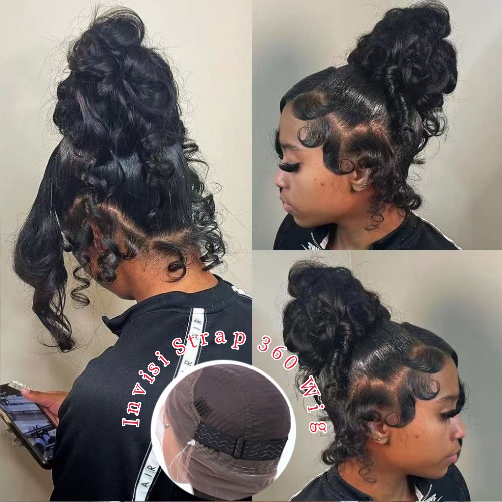 Human Hair Wigs - HD 360 Tam Dantel Peruk, Görünmez