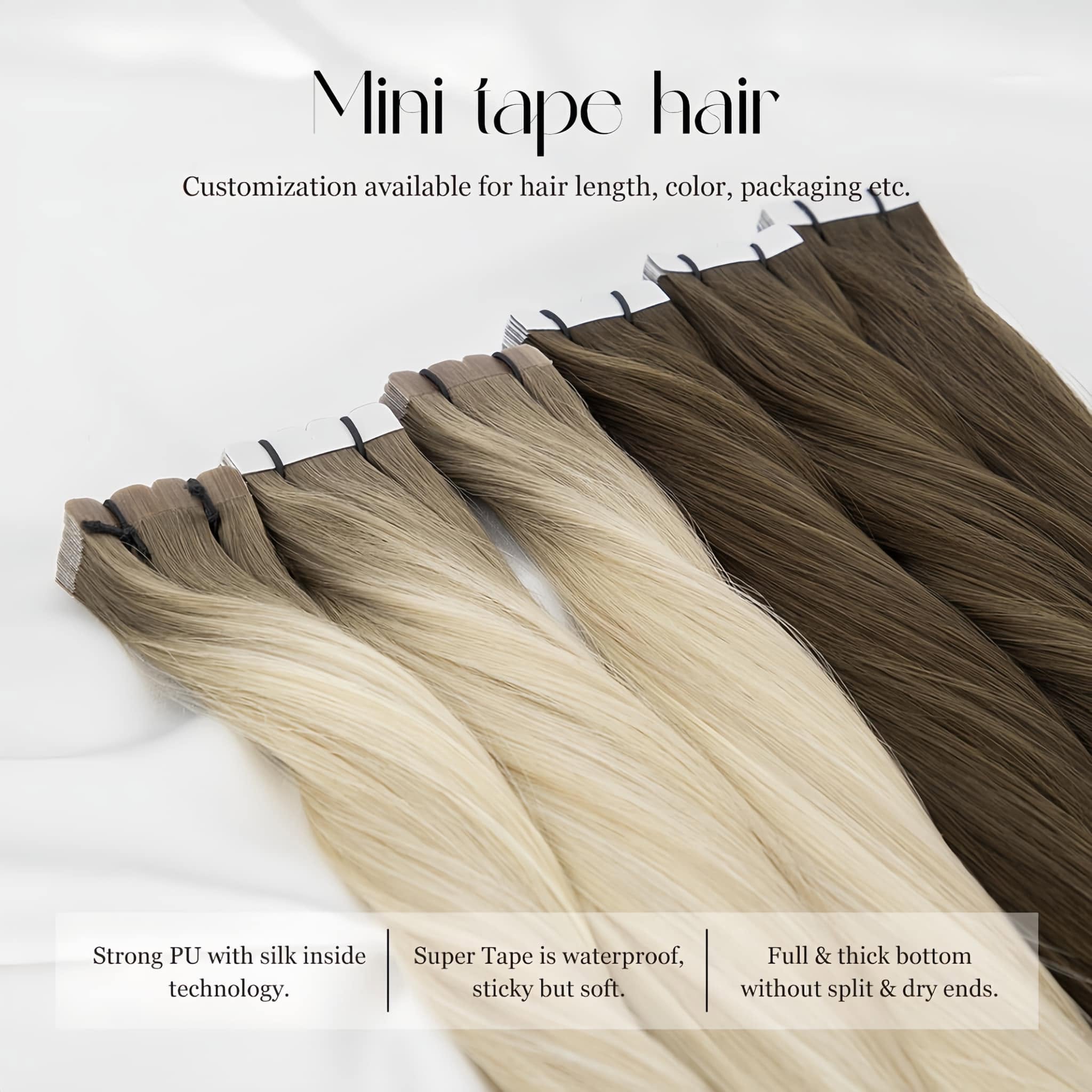 Invisible Tape In Extensions Real Hair - Mini Bantlı İnsan Saçı Ekstra Düzgün