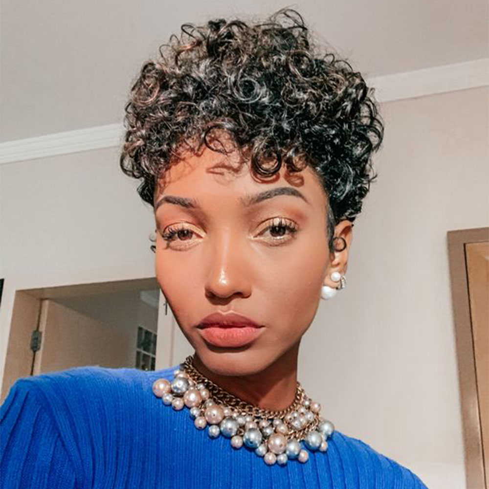 Short Pixie Cut Wig Human Hair Cheap - Kısa Peri Kesim Peruk Kıvırcık İnsan