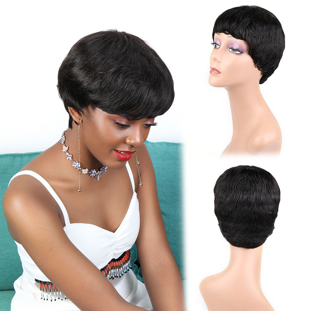 Short Pixie Cut Wig Human Hair Cheap - Bliss Kısa İnsan Saç Peruk Pixie
