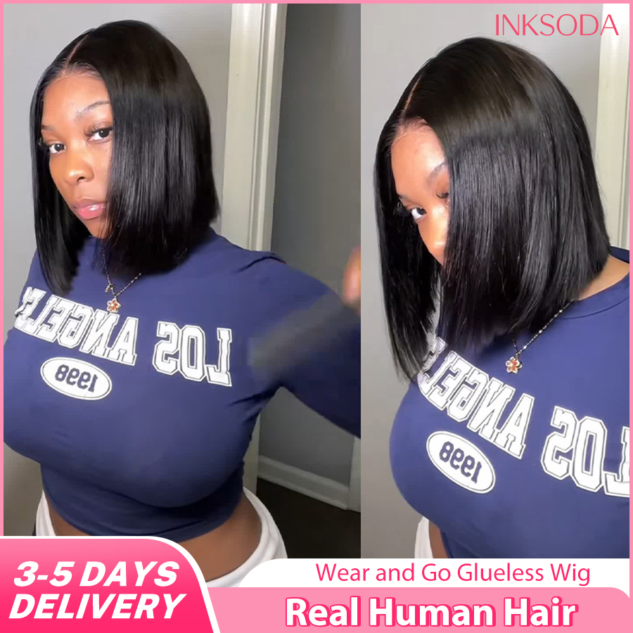Glueless Wear And Go Human Hair Wig - %220 Yoğunluklu Hazır Giyilebilir Düz Saç