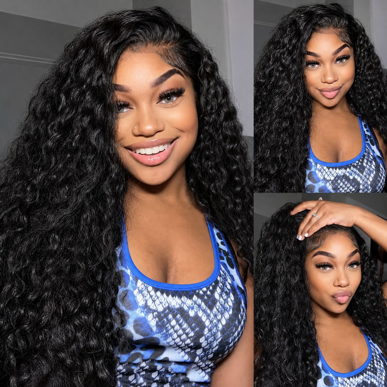 Human Hair Wigs - Ultra Uyumlu %250 Kıvırcık Peruklar Gerçek