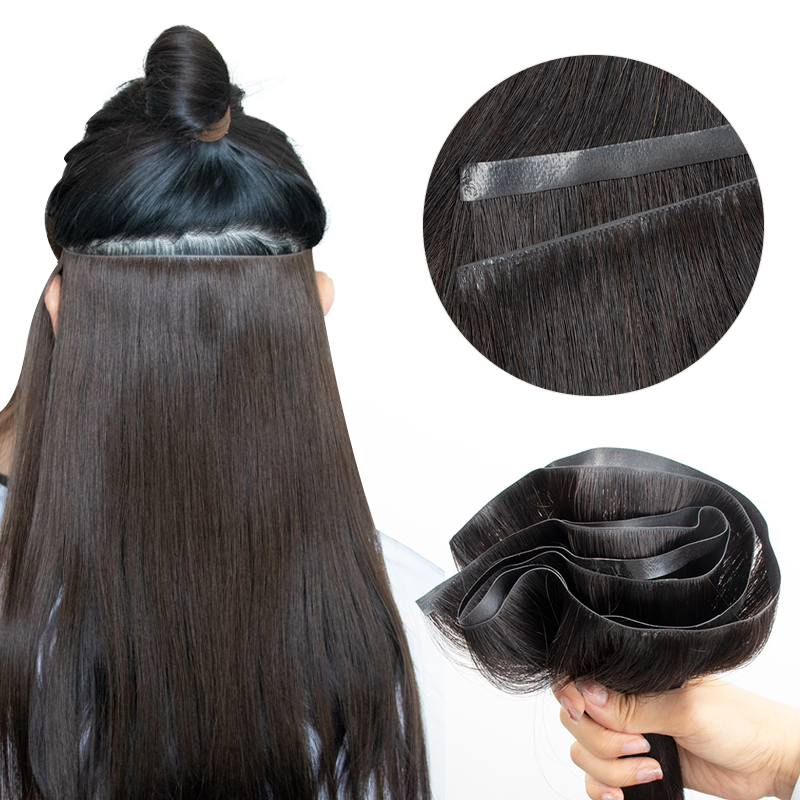Invisible Tape In Extensions Real Hair - Görünmez Uzun Bant PU Atkı İnsan