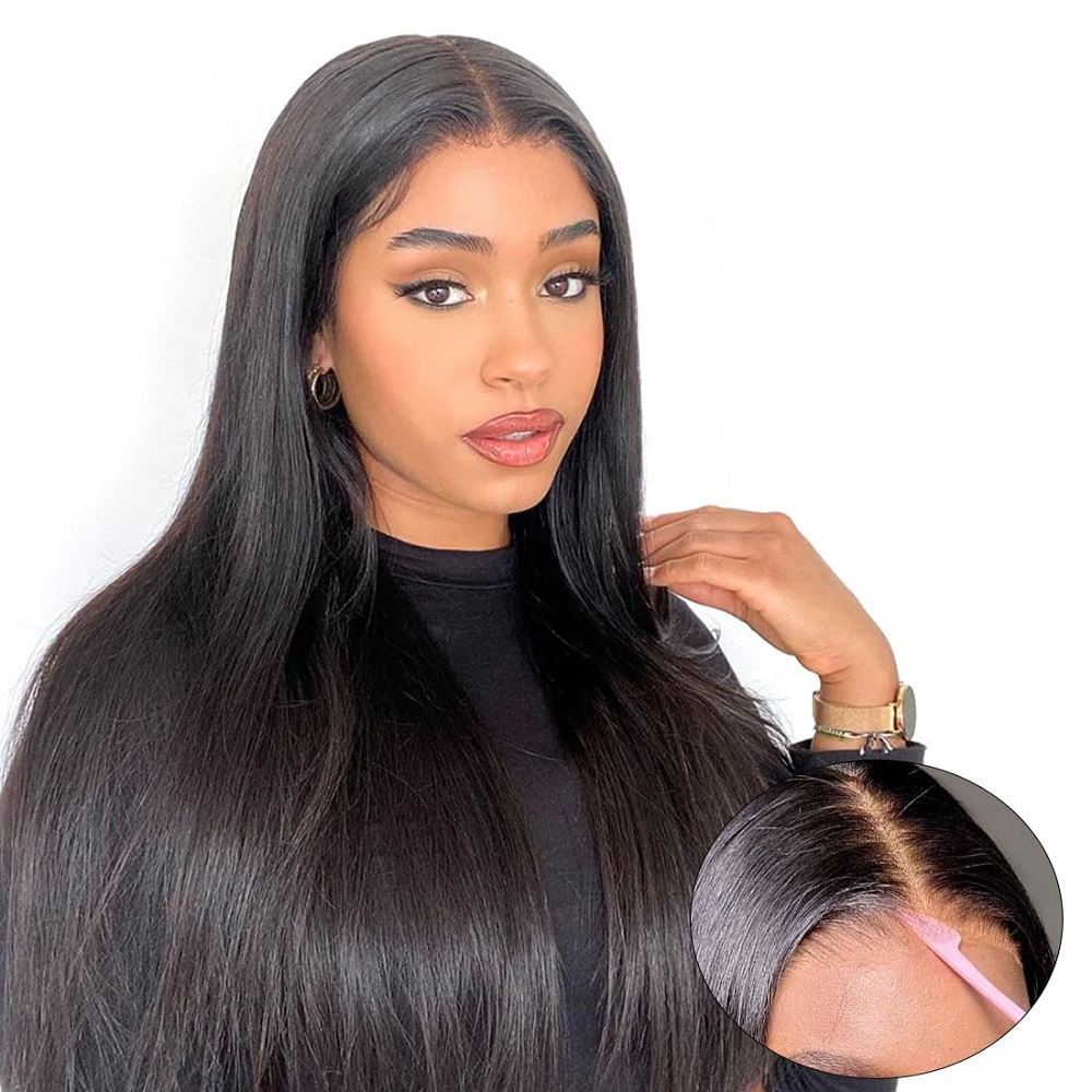 Glueless Wear And Go Human Hair Wig - 7x5 Düz Dantel Peruklar 32 inç