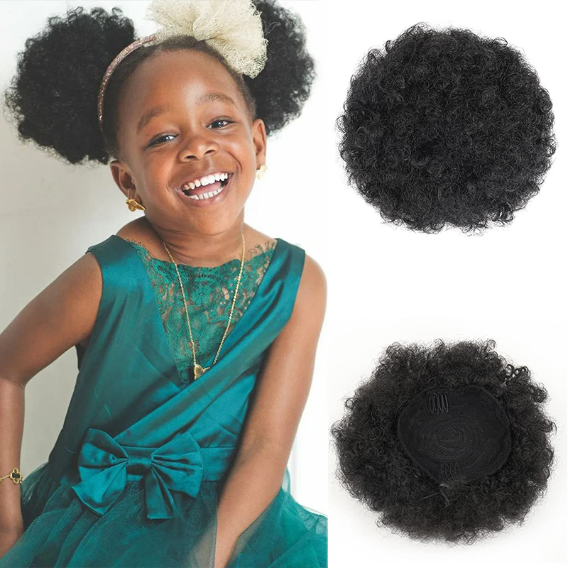 Drawstring Afro Curly Puff Ponytail - 6 inç Afro Puf İpli At