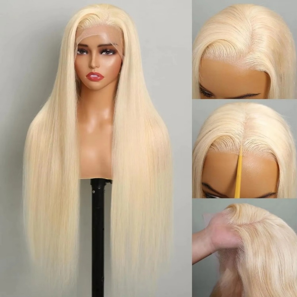 Human Hair Wigs - 613 Sarı İnsan Saçı Peruk HD