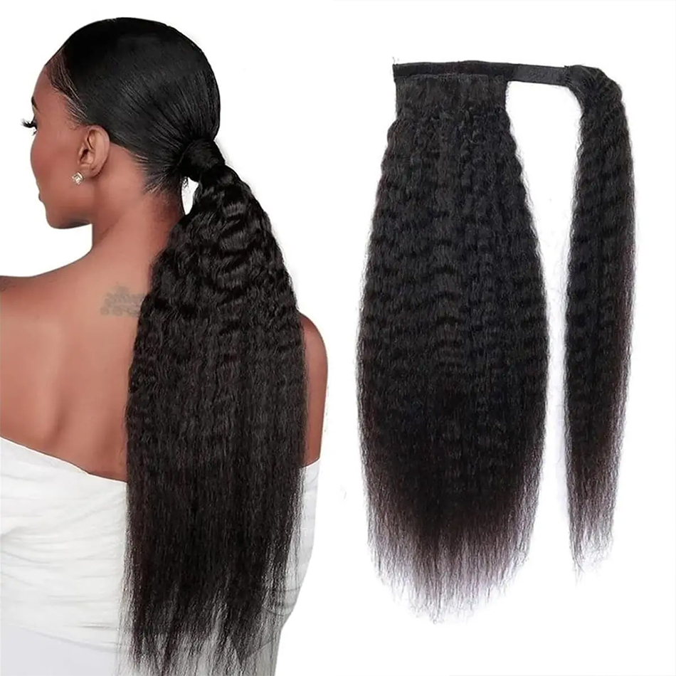 Seamless Clip In Hair Extensions Human Hair - 100g Kinky Düz İnsan Saç Etrafına