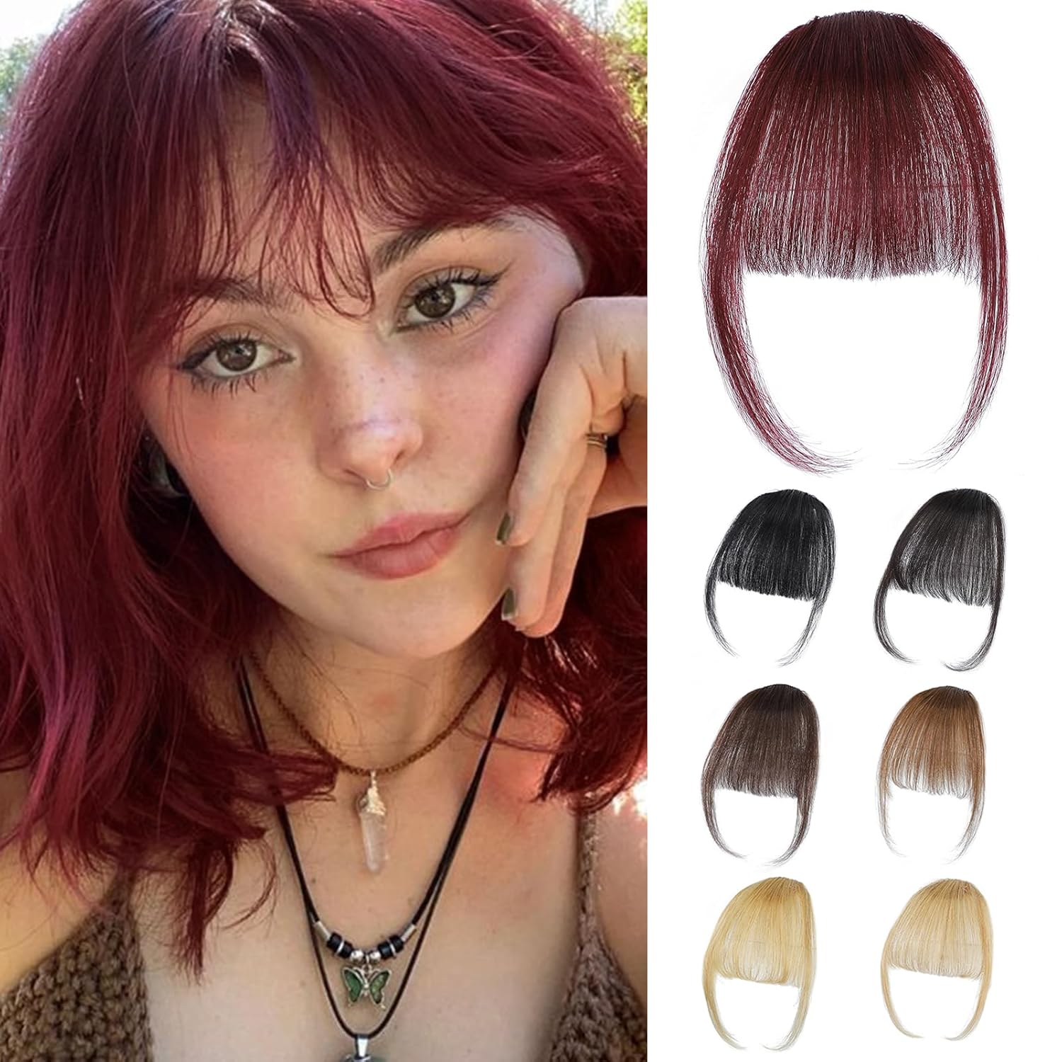 Seamless Clip In Hair Extensions Human Hair - Patlama bordo klip 100% gerçek insan