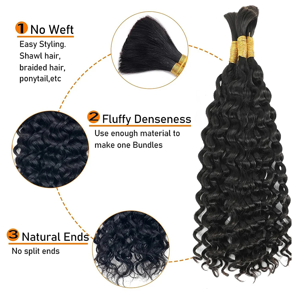 Su Dalgası Örgülü Saç İşlenmem - Water Wave Bulk Human Hair For Braiding incelemesi ve fiyatı