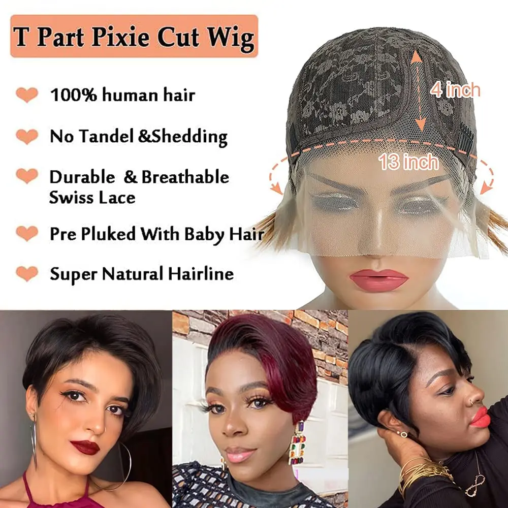 Kısa Peri Kesim İnsan Saç Peru - Short Pixie Cut Wig Human Hair Cheap incelemesi ve fiyatı