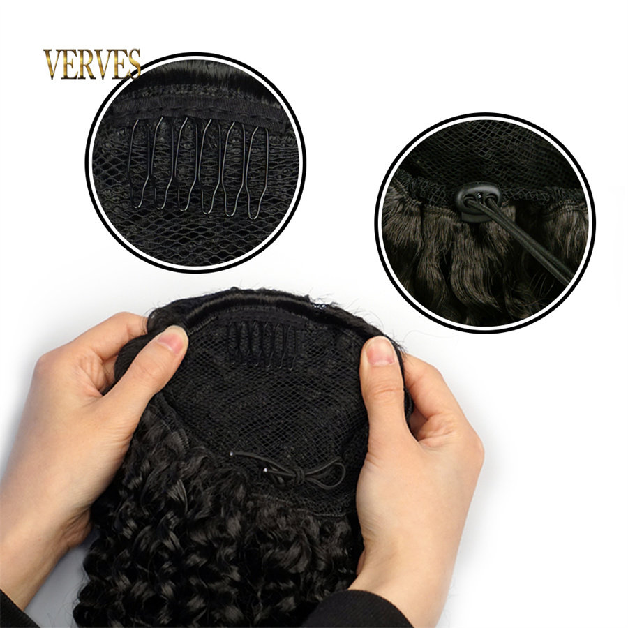VERVES sentetik İpli puf Ponyt - Drawstring Afro Curly Puff Ponytail incelemesi ve fiyatı