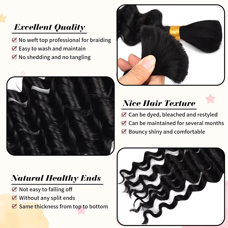 12A 12-30 İnç 1-5 Adet İnsan S - Water Wave Bulk Human Hair For Braiding incelemesi ve fiyatı