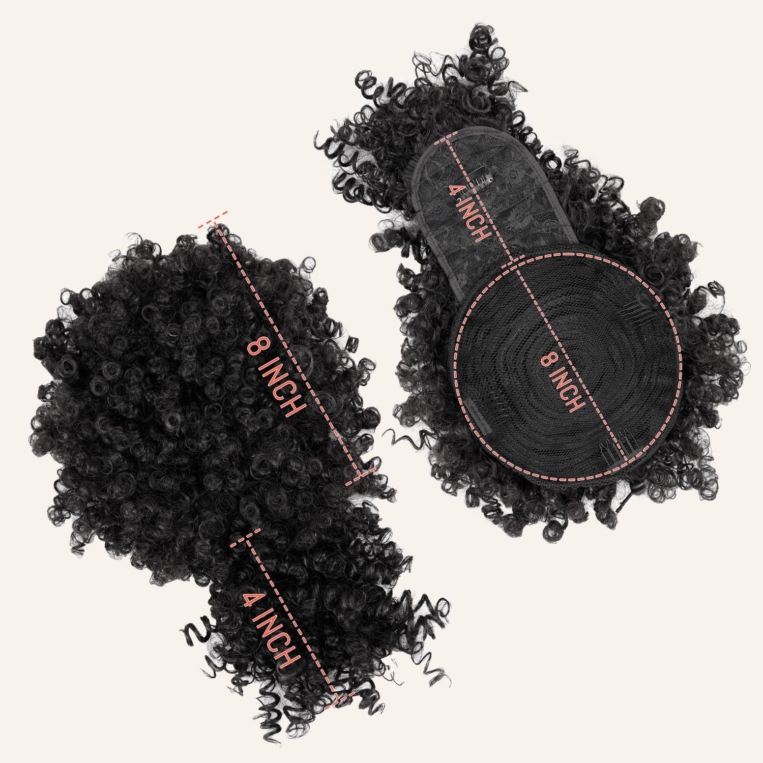 Kısa İpli Atkuyruğu Perçemli A - Drawstring Afro Curly Puff Ponytail incelemesi ve fiyatı