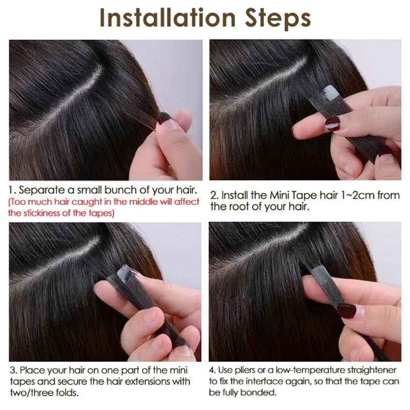 Mini Bant Saç Uzantıları İnsan - Invisible Tape In Extensions Real Hair incelemesi ve fiyatı
