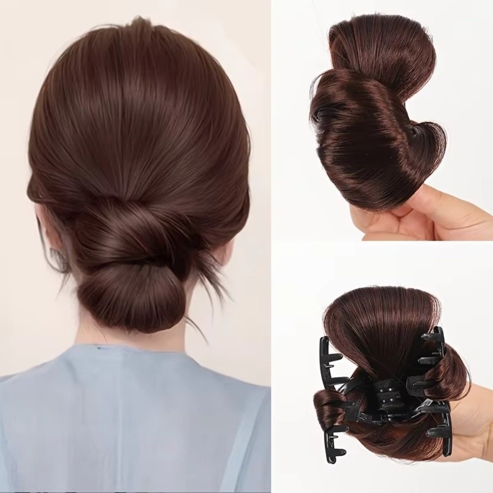 Doğal Sentetik Saç Topuz Peruk - Claw Clip Messy Bun Hair Piece incelemesi ve fiyatı