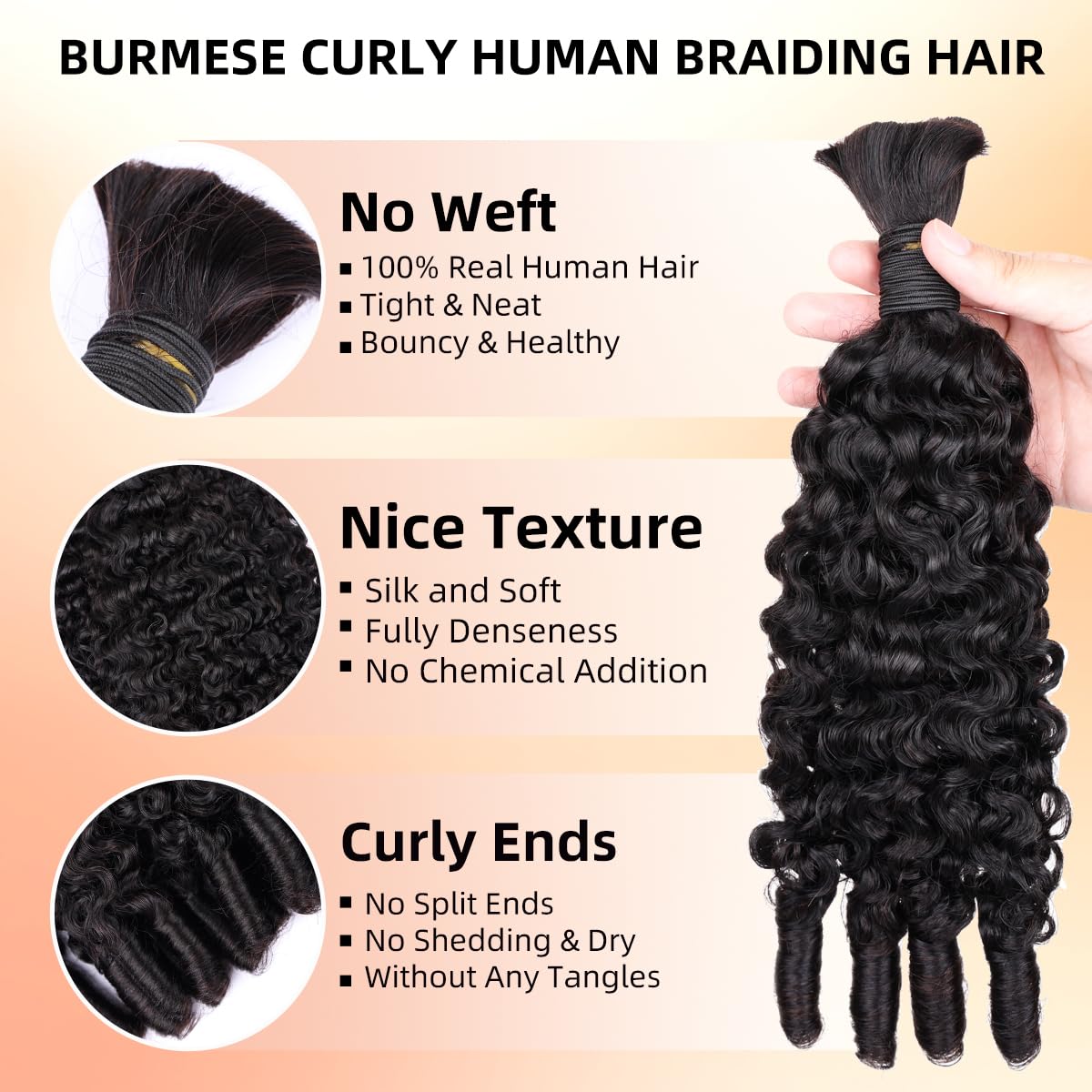 Boho Örgüler İçin 15A İnsan Sa - Water Wave Bulk Human Hair For Braiding incelemesi ve fiyatı