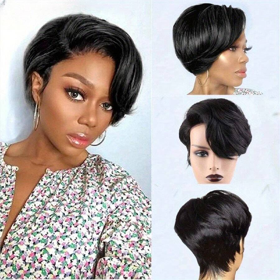 Kısa Ucuz Toptan Pixie Kesim P - Short Pixie Cut Wig Human Hair Cheap incelemesi ve fiyatı