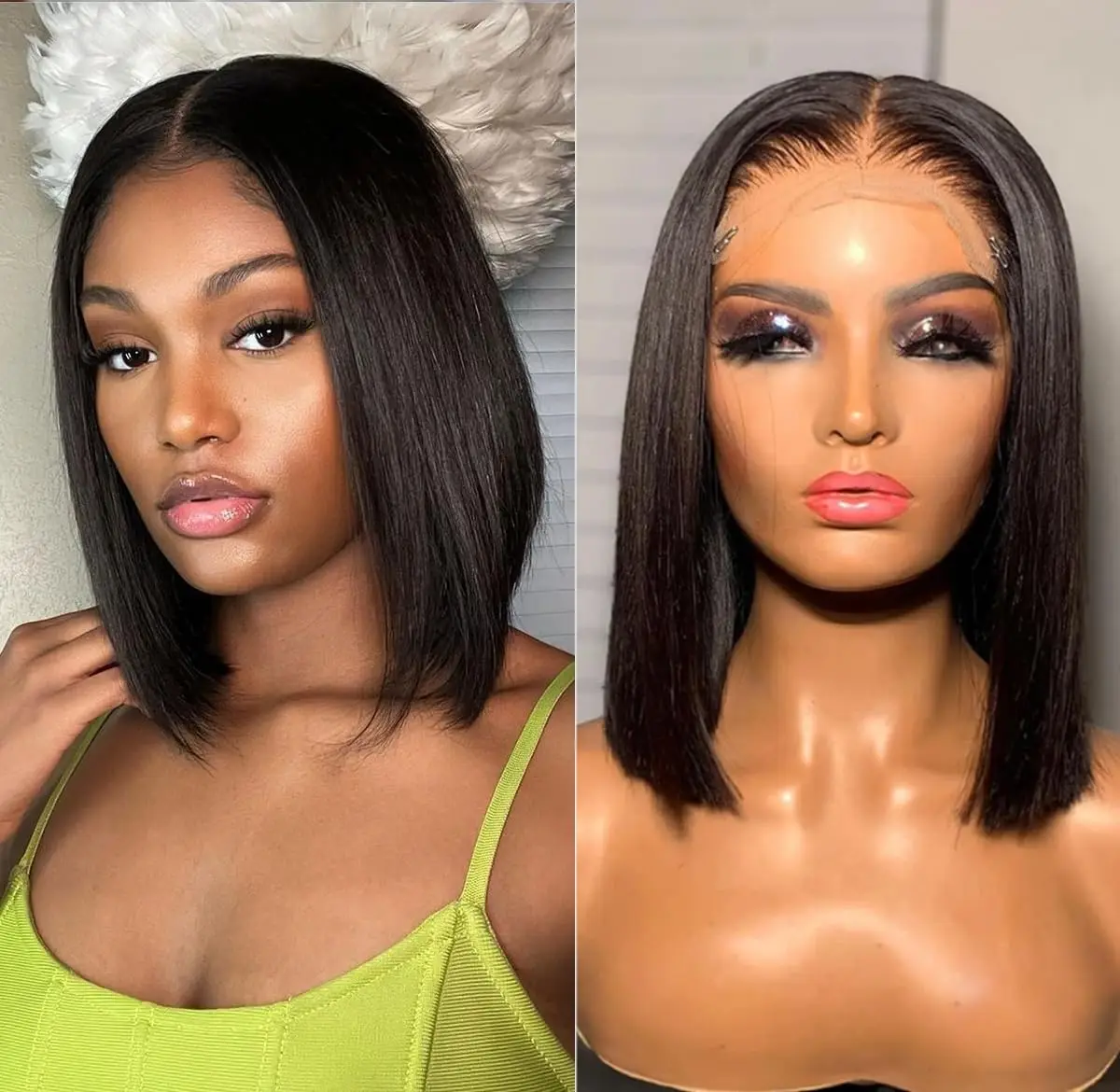 Düz Kısa Bob Peruk Gerçek Saç  - Glueless Wear And Go Human Hair Wig incelemesi ve fiyatı