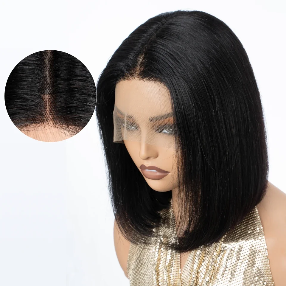 Düz Kısa Bob Peruk Gerçek Saç  - Glueless Wear And Go Human Hair Wig incelemesi ve fiyatı