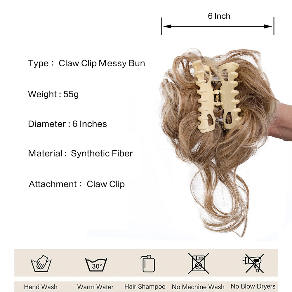 Sentetik Dağınık Topuz Saç Par - Claw Clip Messy Bun Hair Piece incelemesi ve fiyatı