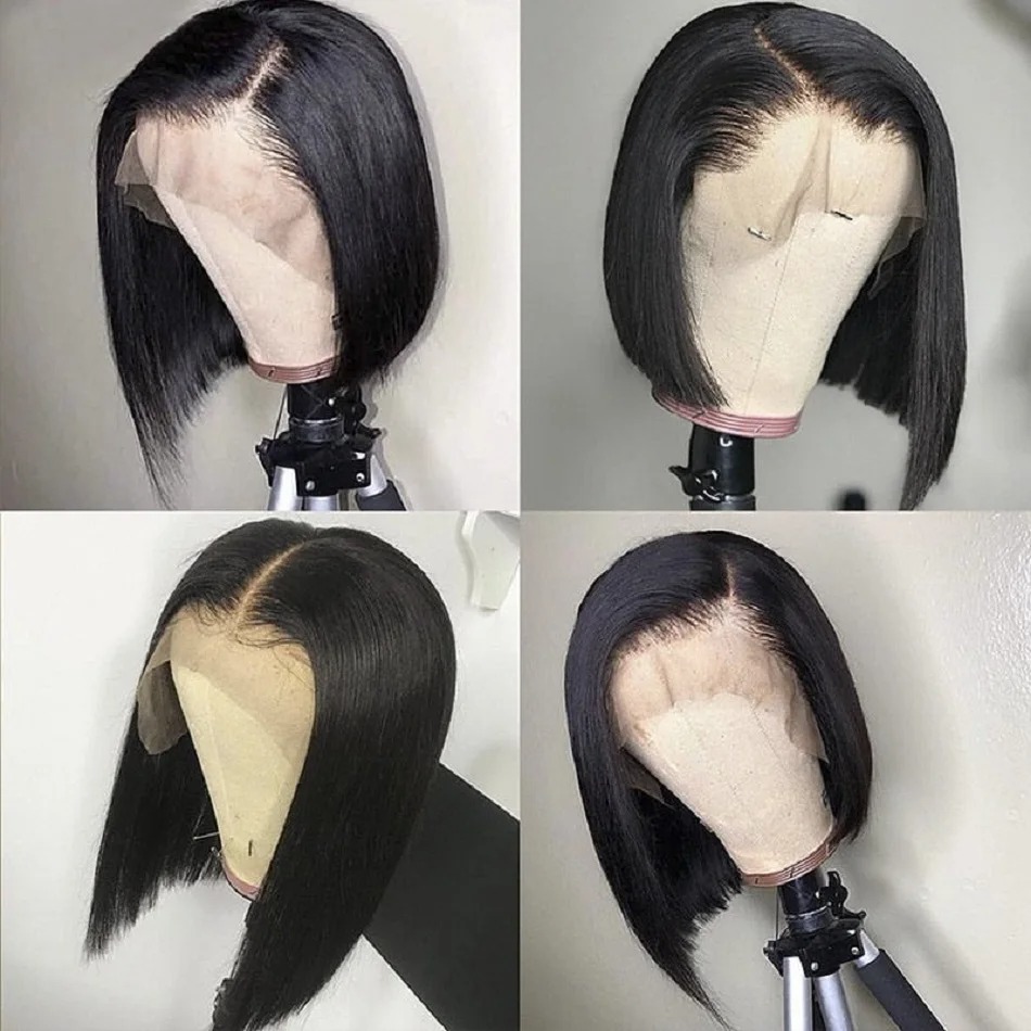 Siyah Peruk Kısa Dantel Ön Per - Pre Parted 13X4 Lace Front Bob Wig incelemesi ve fiyatı