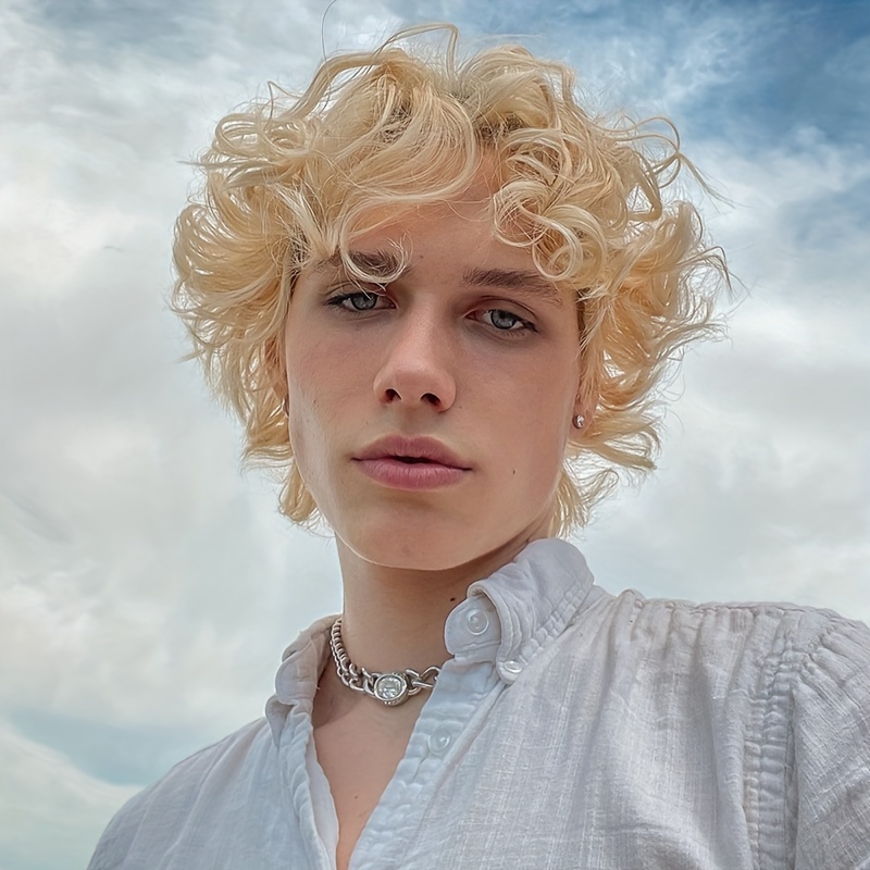 Erkek Sarışın Peruk Kısa Dalga - Synthetic Wigs incelemesi ve fiyatı