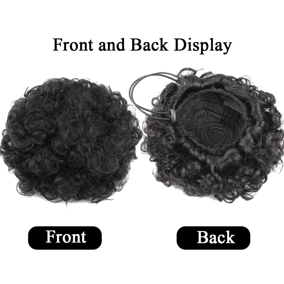 Siyah Kadınlar İçin Afro Puff  - Drawstring Afro Curly Puff Ponytail incelemesi ve fiyatı