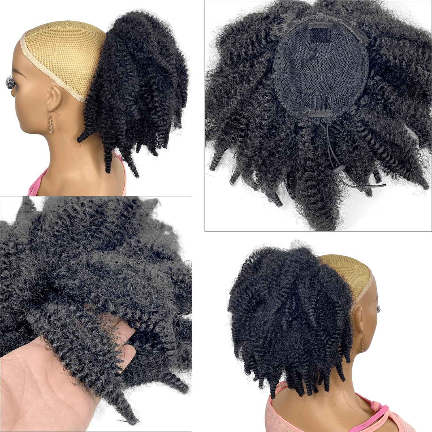 12 inç Kısa Marley Saç İpli At - Drawstring Afro Curly Puff Ponytail incelemesi ve fiyatı