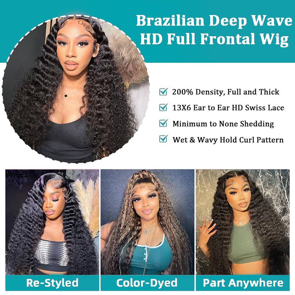 40 46 İnç Derin Dalga 13x6 13x - Human Hair Wigs incelemesi ve fiyatı