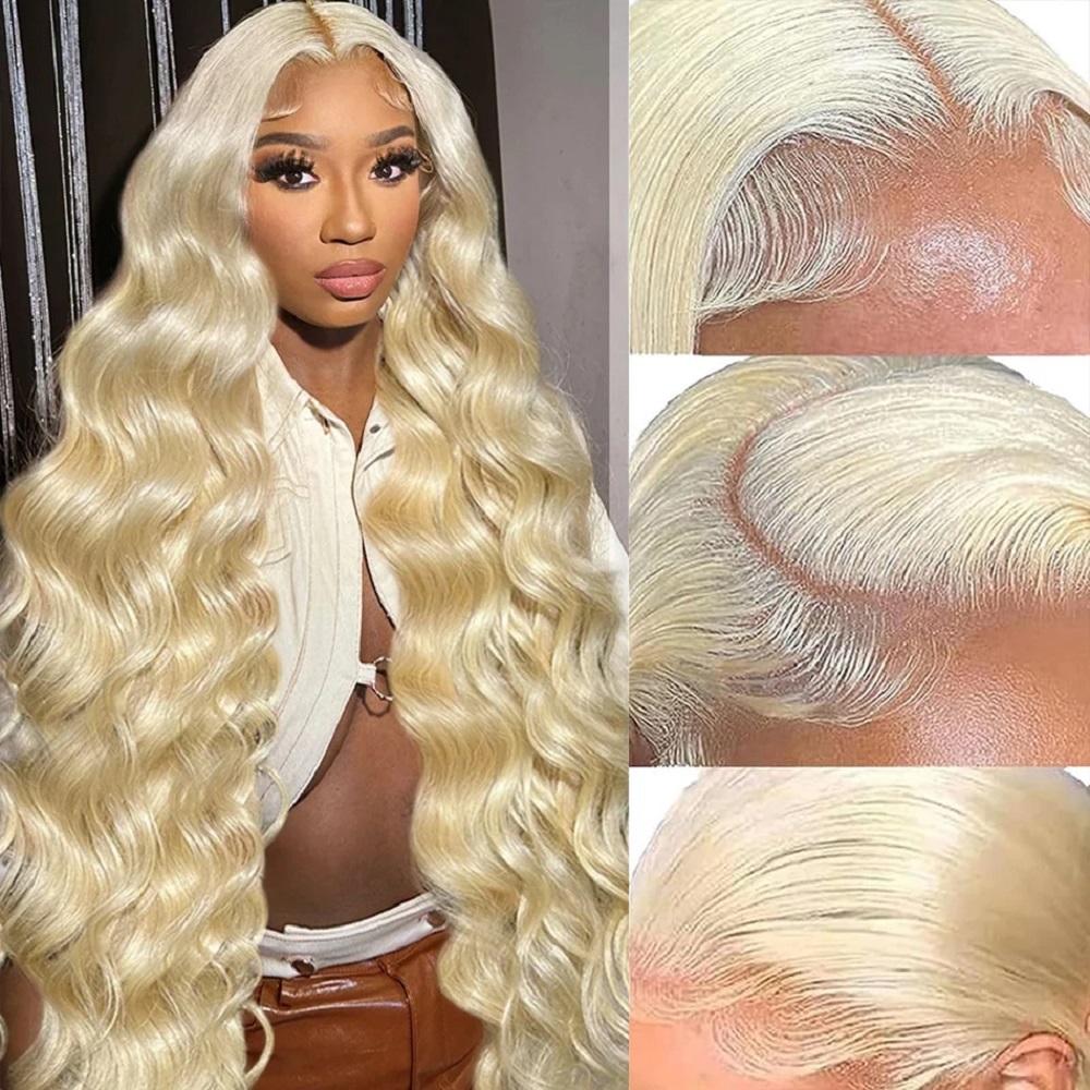 46 İnç HD Sarı 13x4 Dantel Ön  - 613 Blonde Body Wave Lace Front Wig incelemesi ve fiyatı