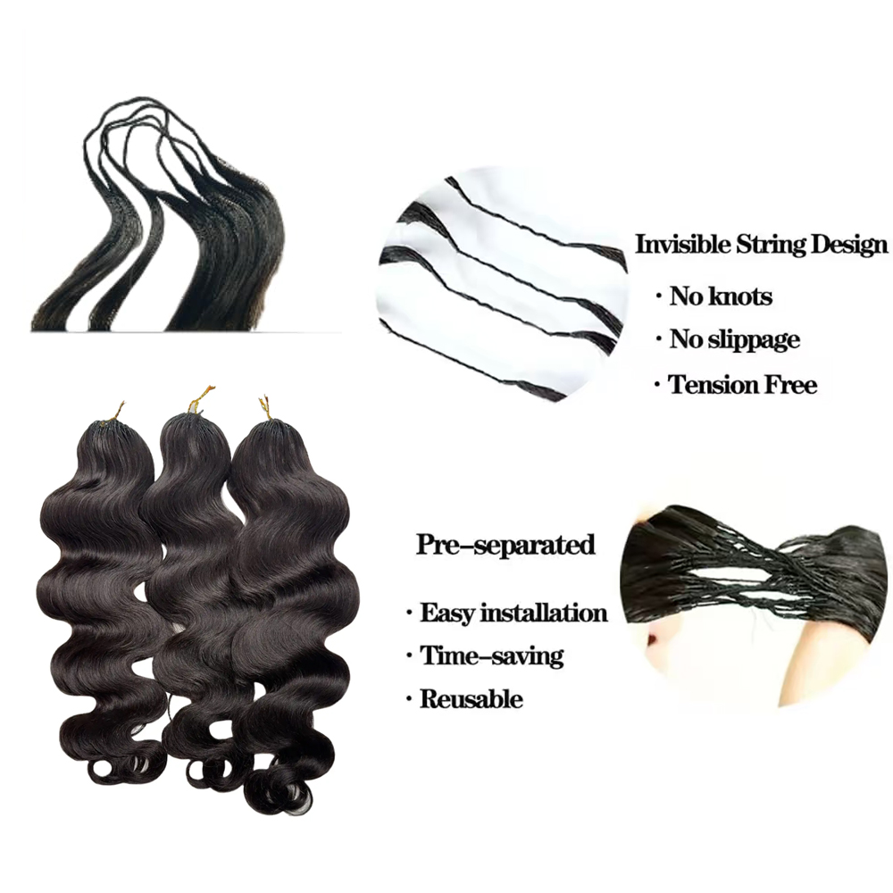 Düğümsüz Önceden Ayrılmış %100 - Water Wave Bulk Human Hair For Braiding incelemesi ve fiyatı