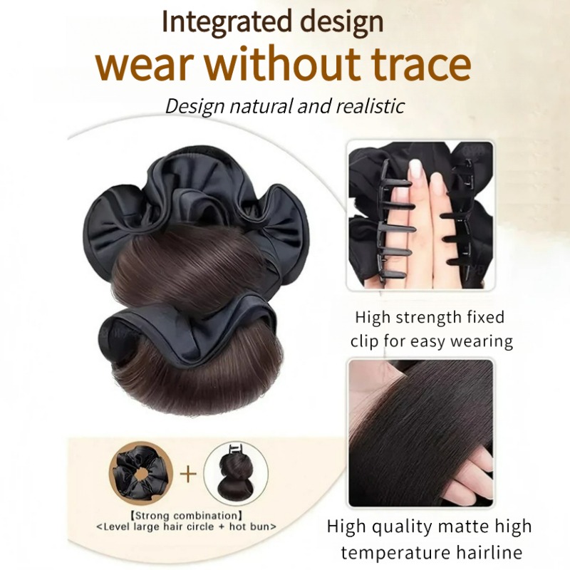 Yeni Sentetik Saten Saç Tokası - Claw Clip Messy Bun Hair Piece incelemesi ve fiyatı