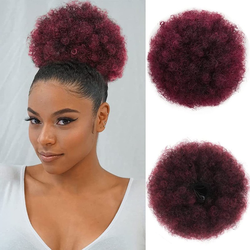İpli Afro Puff Topuz |   8 İnç - Drawstring Afro Curly Puff Ponytail incelemesi ve fiyatı