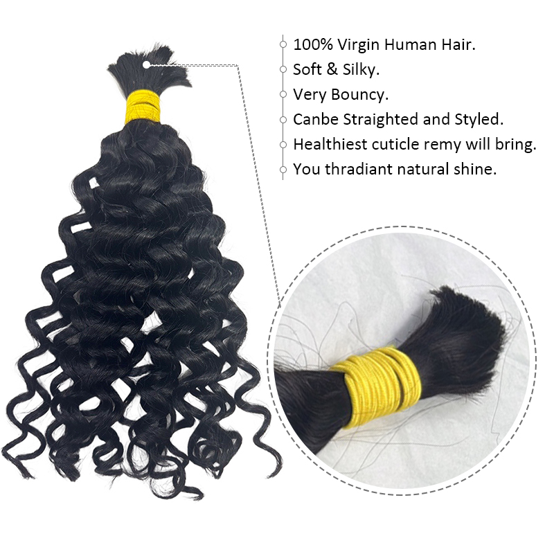 Örgü Saçları İçin Su Dalgası T - Water Wave Bulk Human Hair For Braiding incelemesi ve fiyatı