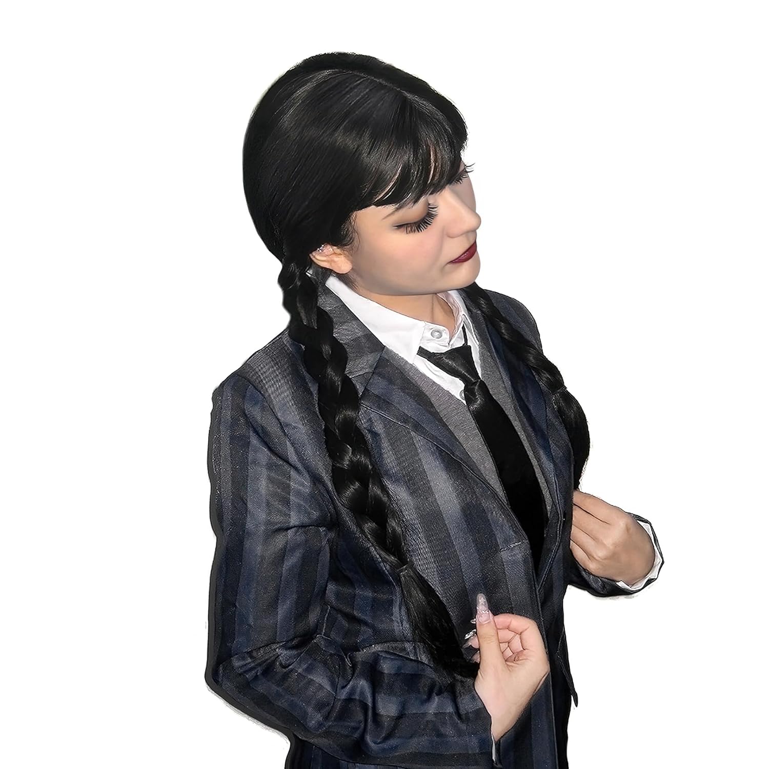 Uzun siyah örgülü peruk widnew - Synthetic Braided Wigs For Black Women incelemesi ve fiyatı