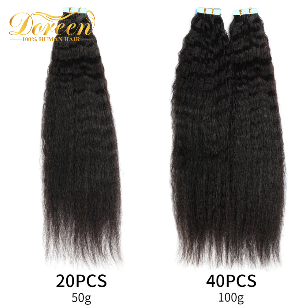 18 20 22 Kıvırcık Düz Yaki Ban - Invisible Tape In Extensions Real Hair incelemesi ve fiyatı