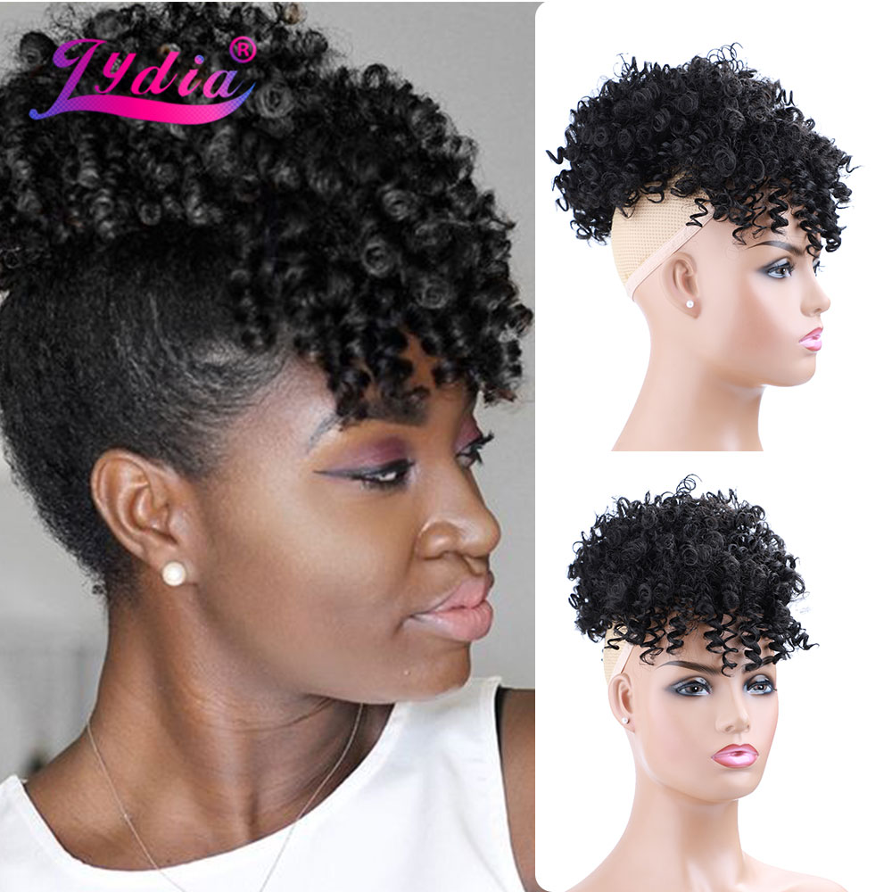Lydia İpli Sentetik Yüksek Puf - Drawstring Afro Curly Puff Ponytail incelemesi ve fiyatı