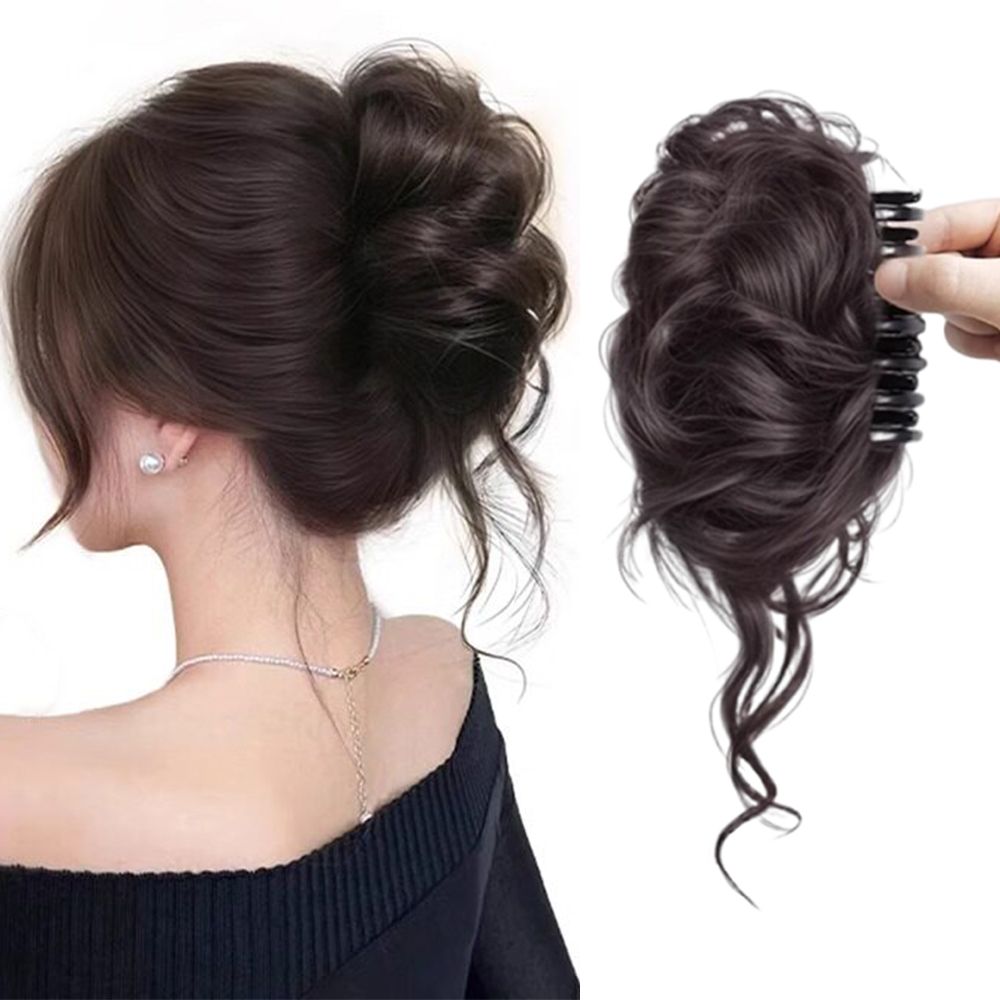 1 adet zarif Chignon Bun uzatm - Claw Clip Messy Bun Hair Piece incelemesi ve fiyatı